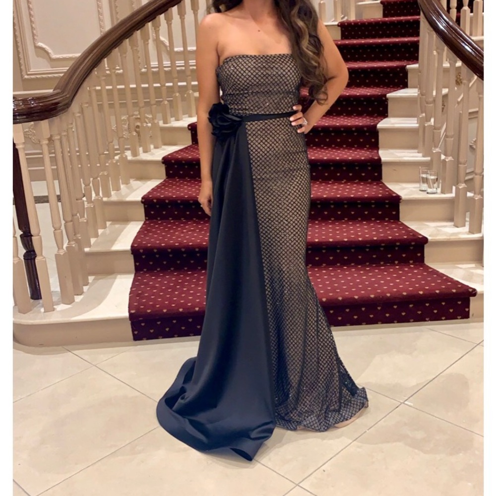 Black Glitter Evening Dress